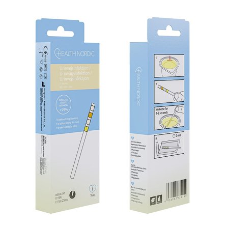 Health Nordic Urinvejsinfektion Hjemmetest 1 stk., Medicin & Pleje, Hjemmetests, Urinvejsinfektion