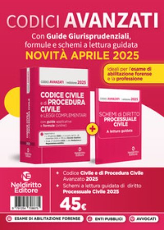 Codice civile e di procedura civile avanzato, con guide applicative, formule e schemi a lettura guidata 2025 per l'esame di avvocato e per la 