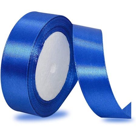 Satinbånd Rød 20 mm Bredde, 26 Meter Gavebånd til Gaveindpakning, DIY Håndværk, Buketter (Royal Blå)