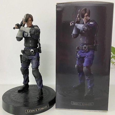 Biohazard Leon Scott Kennedy Anime Figuuri Ruskea Takki Evil Police Game Malli Lelukokoelma Syntymäpäivälahjat