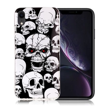 Fleksibelt etui med lysende mønster til iPhone Xr - Kranier