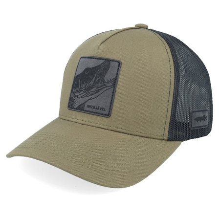 Skillfish - Bruin trucker Cap - Grisjävel Coffee/Black A-frame Trucker @ Hatstore