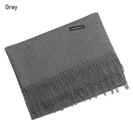 Mordely Cashmere Scarf Ullsjal GRÅ