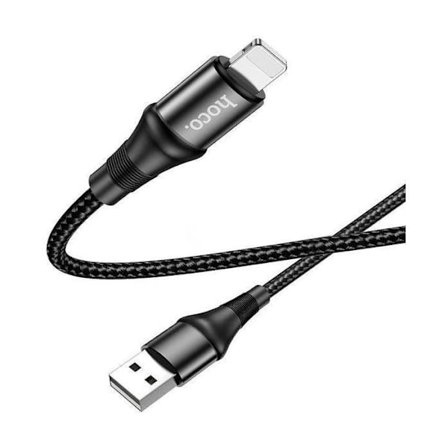 Laddare telefon Hoco USB A till Lightning 2,4A 1 m X117 svart