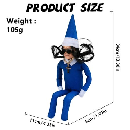 Oz Jul Tomte Docka Oz Jul Tomte Docka Dekorationsprydnader 34*11*5.5cm blå