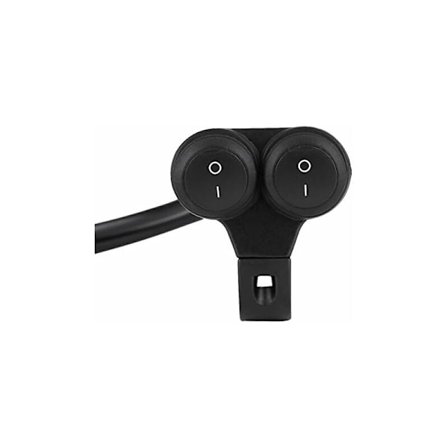 Motorsykkel styre bryter, Universal 22mm På/Av Bryter Hovedlys Tåkelys Dual Kontroll Knapp(B) KLB