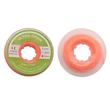 Dental Ortodontisk Elastisk Power Chain Gummi Ultra Hög Styrka Power Chain Stängd Distans Spole 4.75m