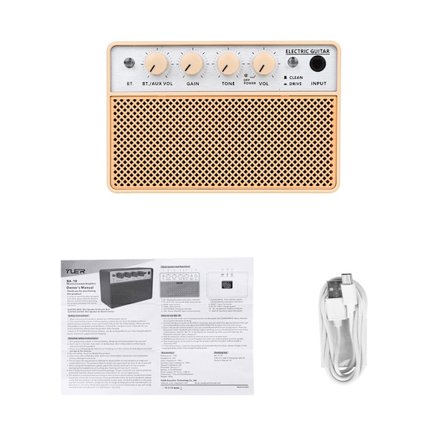 Gitarförstärkare Liten elektrisk förstärkare med volymkontroll Högtalareffekt Delar