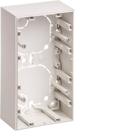 Hager 6310628989 Forhøyningsramme høy 2-roms, hvit, Strømbrytere & vegguttak