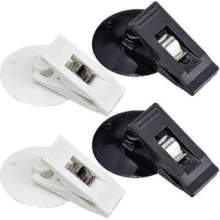 Parkeringsbillettholdere med sugekopp, notisblokkholder, plastkortholder, hvit/svart, bilvindusholder, billetter, klips for par[D]