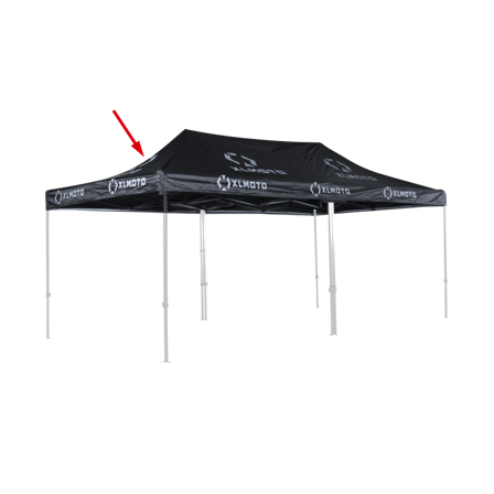 Lona De Techo XLMOTO 6x3 m Para Carpa Easy-Up Negra (Solo Techo)