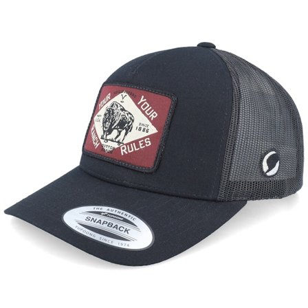 Yellowstone - Svart trucker Caps - Your Rules Black A-Frame Trucker @ Hatstore