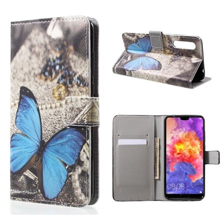 Butterfly läder Huawei P20 Pro fodral - Flerfärgad