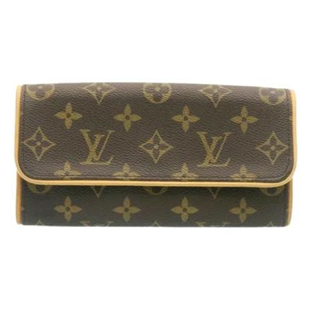 Louis Vuitton Vintage, Pre-owned Canvas shoulder-bags Bruin, Dames, Maat:ONE Size,leer