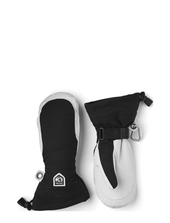 Hestra Heli Ski Female - Mitt Pale Grey/Offwhite Svart
