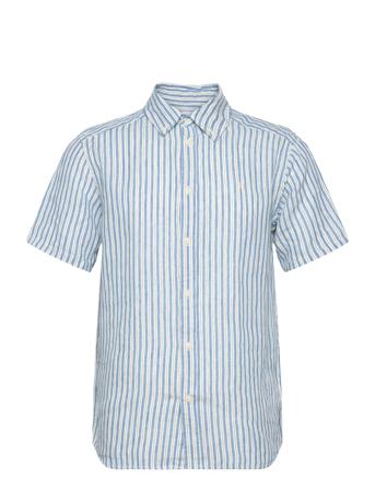 Kris Linen Ss Shirt Blue Les Deux