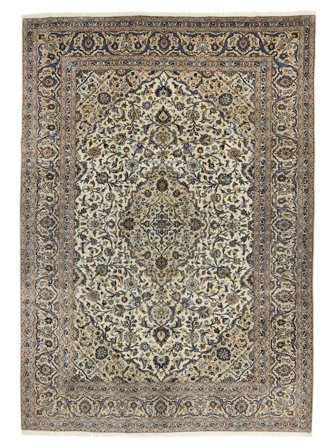 Keshan Teppich Orientalischer Braun/Orange (Wolle, Persien)