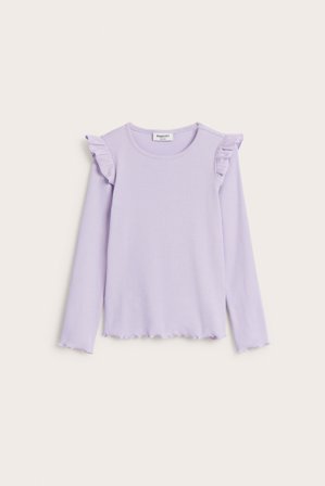 Kappahl | Ribbad långärmad topp | Ljuslila