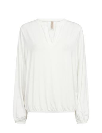 Sc-Marica Bluse Langermet Hvit Soyaconcept*Betinget Tilbud