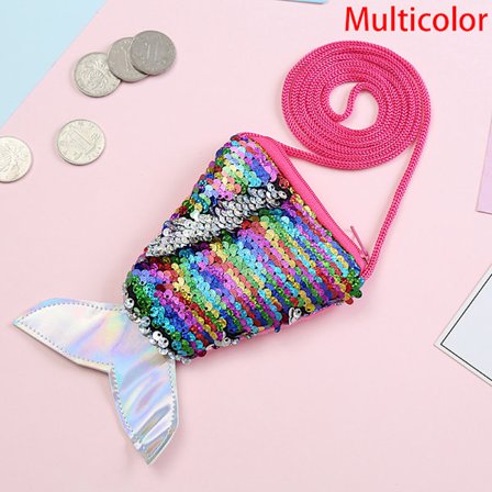 Havfrue Hale Pailletter Møntpung Pige Pung Tasker Pengeholder