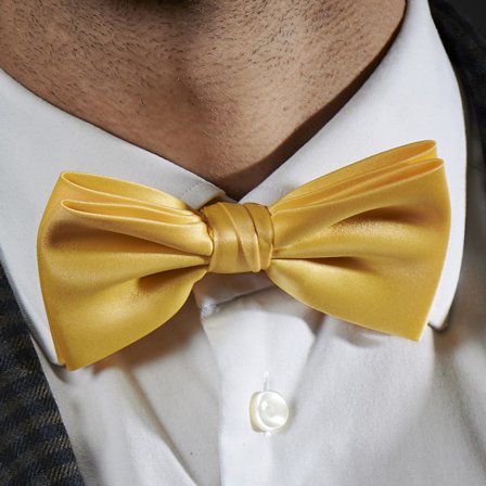 Canary Yellow Basic Pre-Tied Bow Tie for Men - Pre-tied bow ties