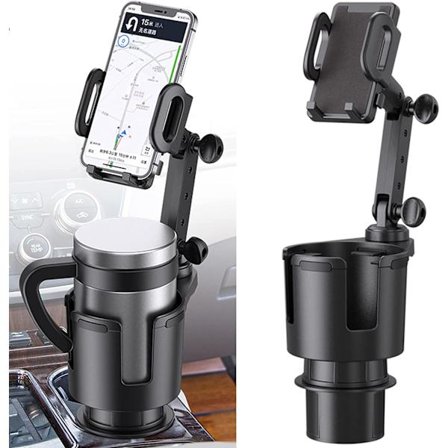 Svart - 1 stk. bilkoppholder, 360° justerbar base, bilkoppholder