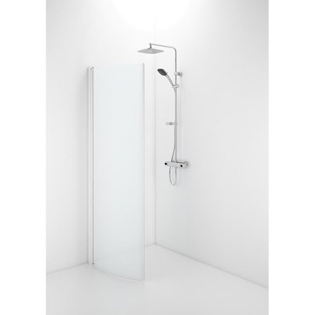 Contura Space SBVF 900 Dusjvegg bøyd, med håndtaksprofil, 900 mm, Baderom