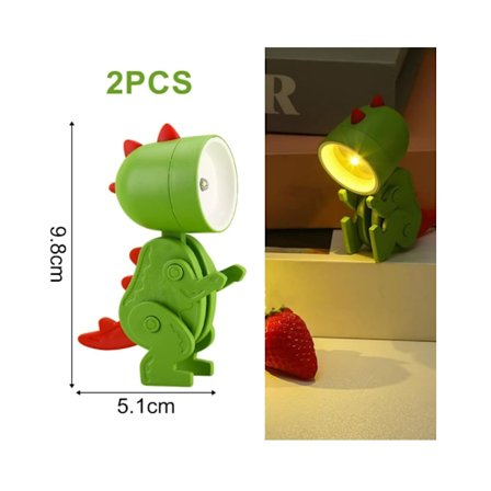 2 bitar nattlampor Mini nattlampor Små hopfällbara bordslampor för skrivbord Study Sovrumsbelysning Blå