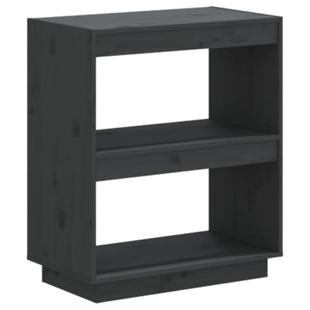 Vidaxl Bokhylla Grå 60x35x71 Cm Massiv Furu Grå