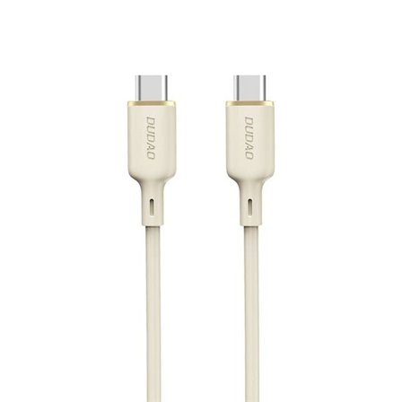 Dudao L7SCC USB-C - USB-C-kabel 100W 1m - beige