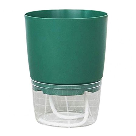 1/2 st självvattnande blomkruka Lazy blomkruka GRÖN L - high quality