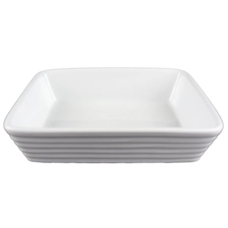 Porslins Form - Rektangulär - Mönstrad kant - 6 Pack