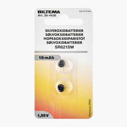 Biltema - SR621SW Sølvoksidbatteri 2 stk.