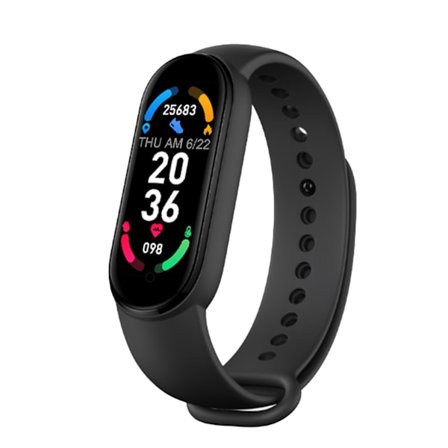 M6 Smart Fitness Tracker Blodtryksmåler Søvnmonitor Skridttæller Musik Vejr Bluetooth
