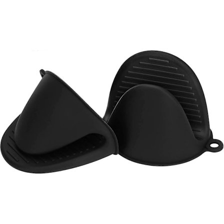 Silikone ovnhandsker og grydelappesæt til køkken, varmebestandige, små køkkenhandsker, gummi ovnhandsker, mini-grydelappegreb til madlavning