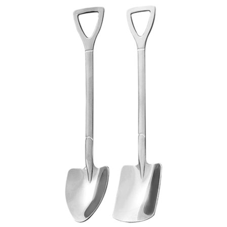 Rostfritt stål Spade Sked Kaffe Dessert Vattenmelon Sked Matskålar Verktyg