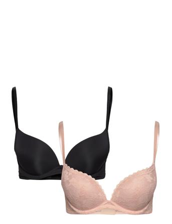 Push_Up Rue-2Pp Plunge Lingerie Bras & Tops Push Up Bras Rosa Dorina