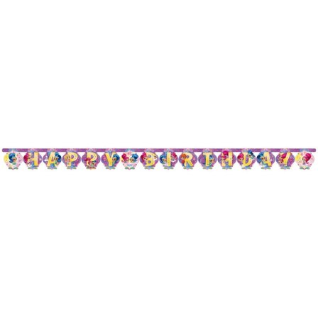 Banner Shimmer & Shine Happy Birthday 200 cm