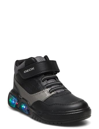 J Illuminus Boy Høye Sneakers Svart GEOX*Betinget Tilbud