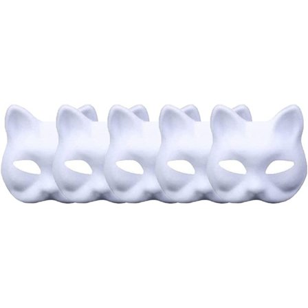 DIY Hvit Papirmaske Hvit Pulp Håndmalt Maske Kreativ Perso