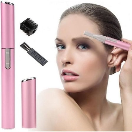 ACEVIVI - Elektrisk epilator, nese- og øyenbrynshaver - 13cm penn - Rosa