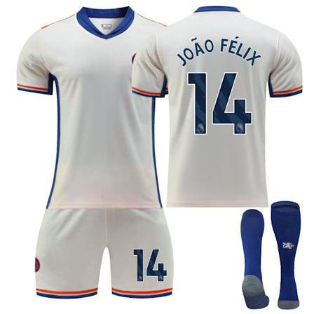 Chelsea Hjemme Fotballdrakt Barn 2024-2025 - Bortekamp - João Félix Nr. 14 - Sokker 30 No. 14 - Socks 30