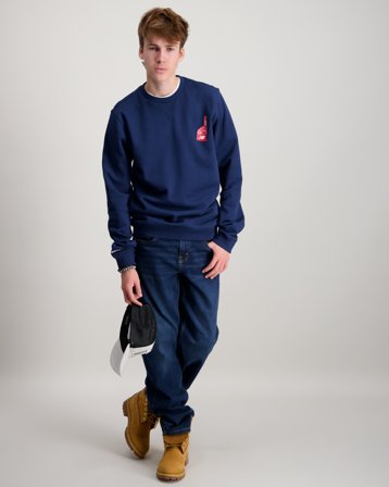 New Balance NB Stadium Concession Graphic FT Crew Bleu Pulls Garçon - Kids Brand Store