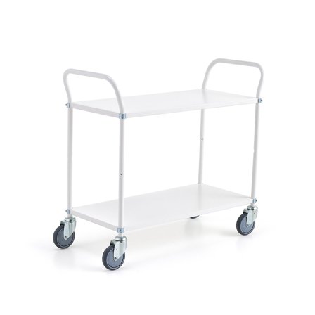 Schwerlast-Regalwagen TRANSIT, 2 Etagen, 900x440 mm, weiß