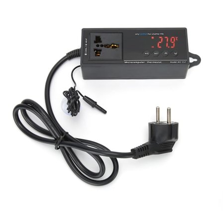 Digital temperaturregulator termostat for reptilinkubator drivhus akvarium EU-plugg 220V