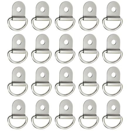 20 stk Lastsurring Overflatemontert D-ringstiftkloss Tie Down Ring Trailere for lastebiler Hestebokstau