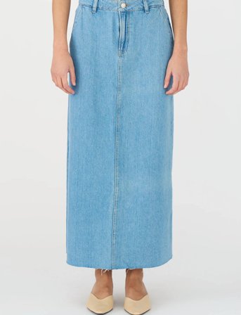 IVY Copenhagen Ivy-Uta Diss. Maxi Skirt Wash Mid B - Blue - 36