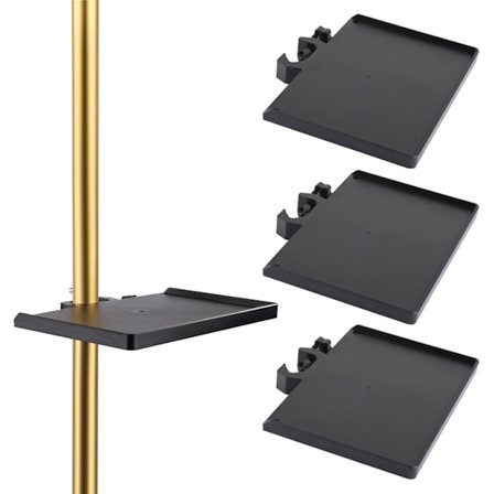 3 stk. Væksttelt Hjørnehylde, Heavy Duty Væksttelt Stangmonteret Hylde Nem at Installere til Alle Størrelser af Væksttelt Stænger (Op til 25 mm)