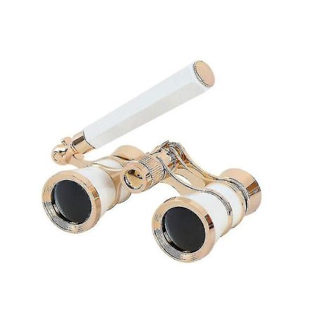 3x25 Kikare Metal Opera Teaterglas Belagda Linser Röd Teleskop Med Handtag