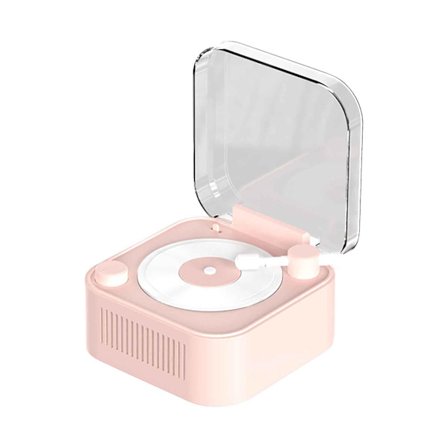 Bluetooth-högtalare Vintage Bluetooth-högtalare, trådlös högtalare, liten subwoofer, ljudkvalitet, vinylgrammofon, Bluetooth-ljudsystem Rea